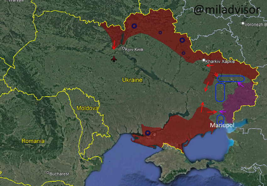 Карта войск вокруг украины