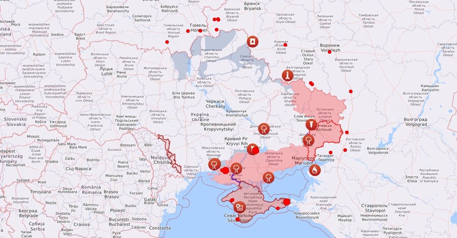 Карта бойових дій на україні на сьогодні