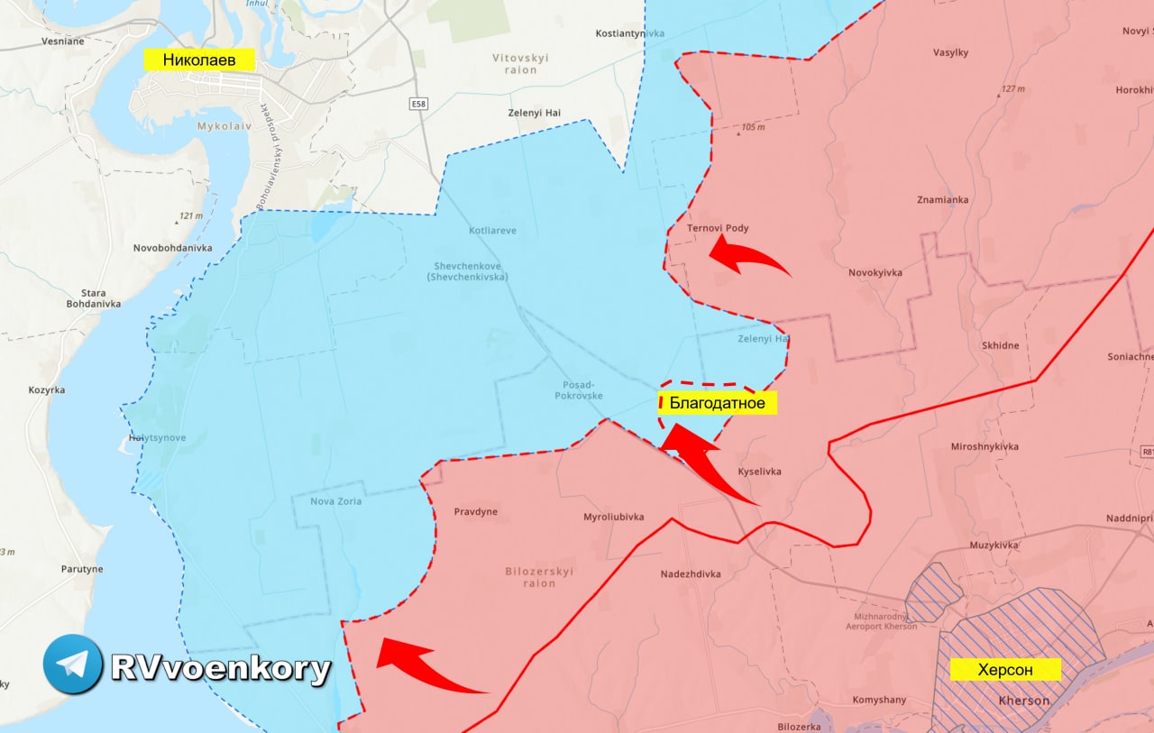 Карта боевых действий под херсоном