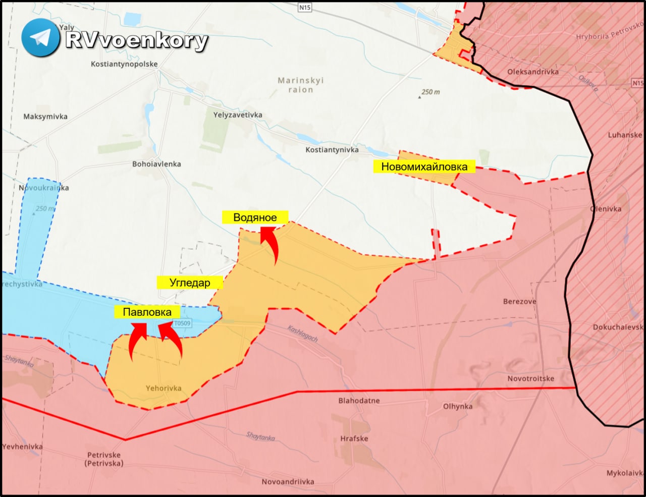 Карта боевых действий на украине угледар